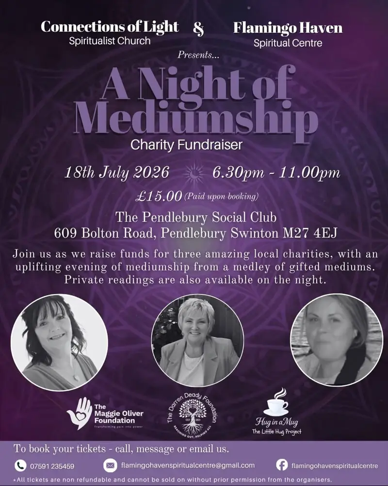 Event poster: A Special Night with Jeanette, Jenny Moore and Kate Green, 18 July 2026, The Pendlebury Social Club, Swinton