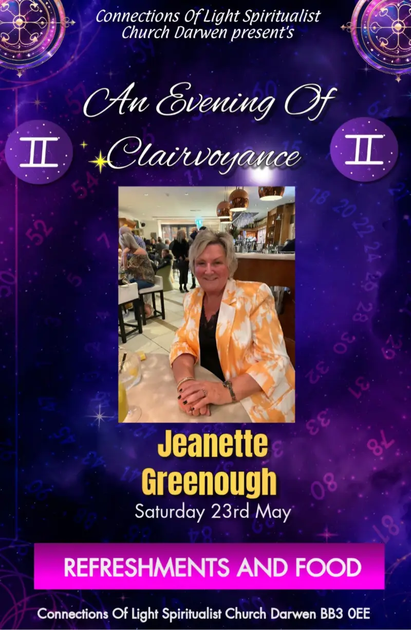 Event poster: Evening Demonstration, 23 May 2026, Connections of Light, Darwen