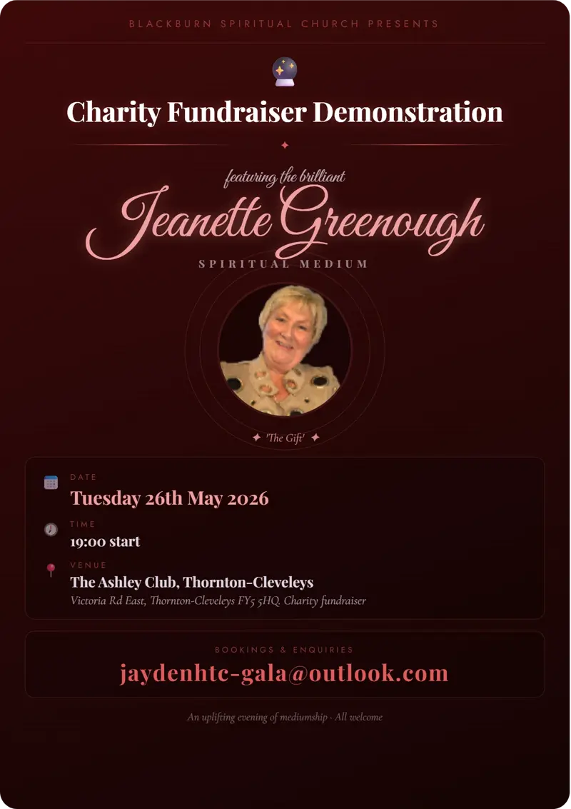 Event poster: Charity Fundraiser Demonstration, 26 May 2026, The Ashley Club, Thornton-Cleveleys