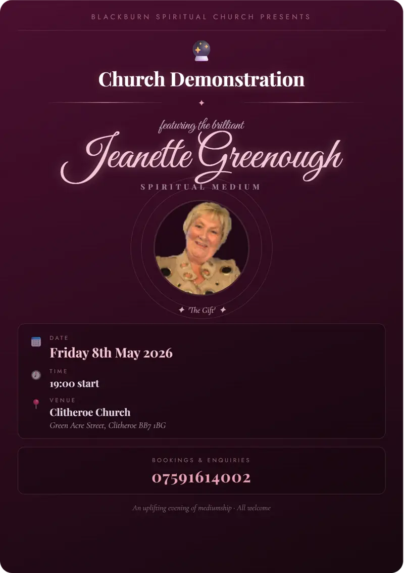 Event poster: Church Demonstration, 8 May 2026, Clitheroe Church